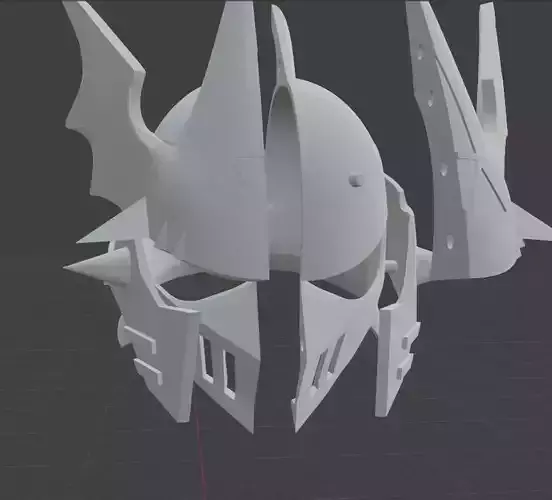 Crimson mode helmet printable STL gallantmon 