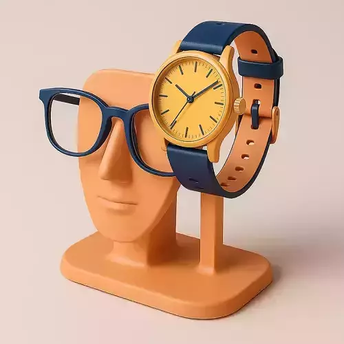 Elegant Eyeglasses Watch Stand 3D print model