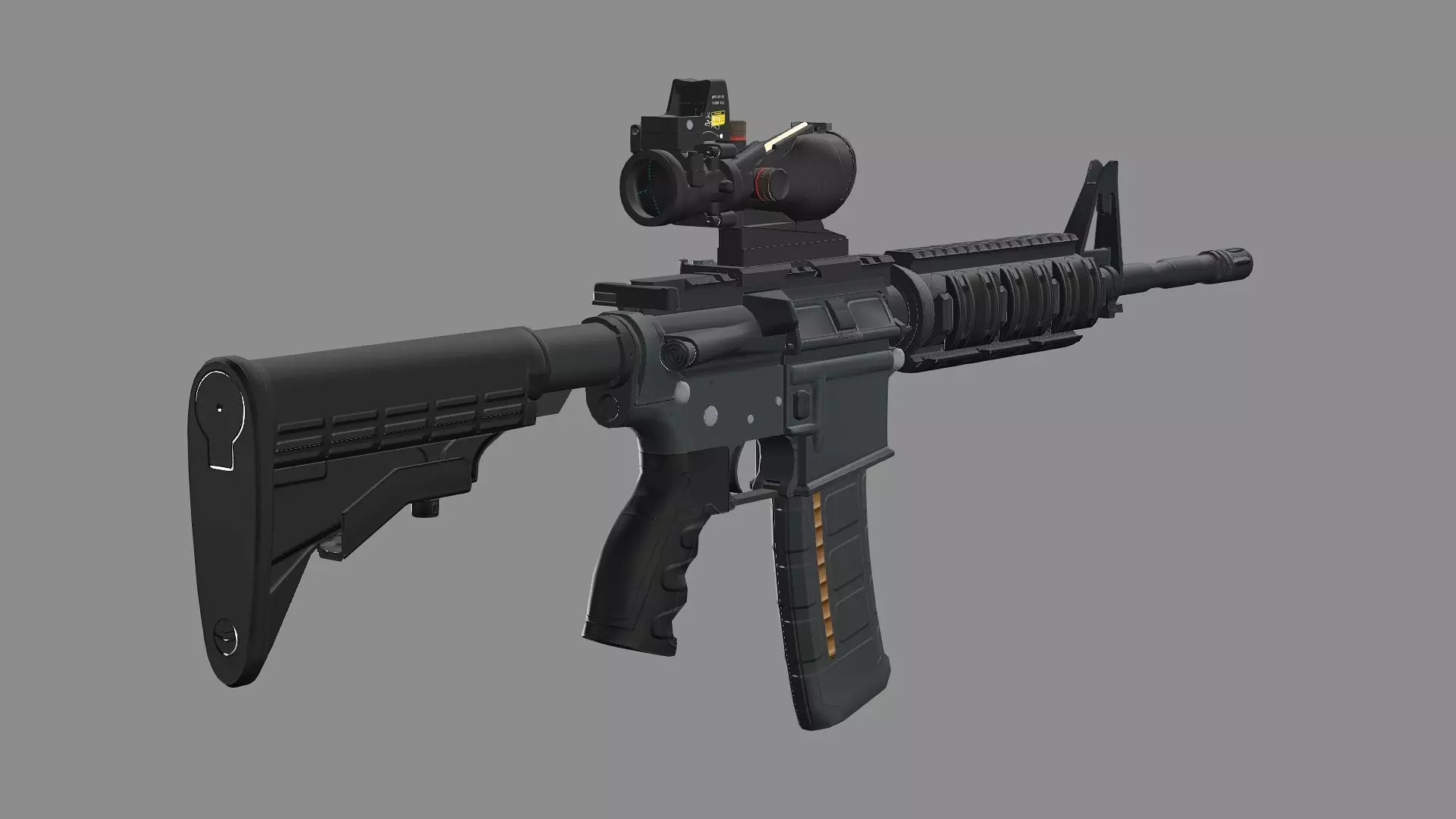 Tactical Modular Assault HK437 Low-Poly 3D Model Low-poly 3D model_1