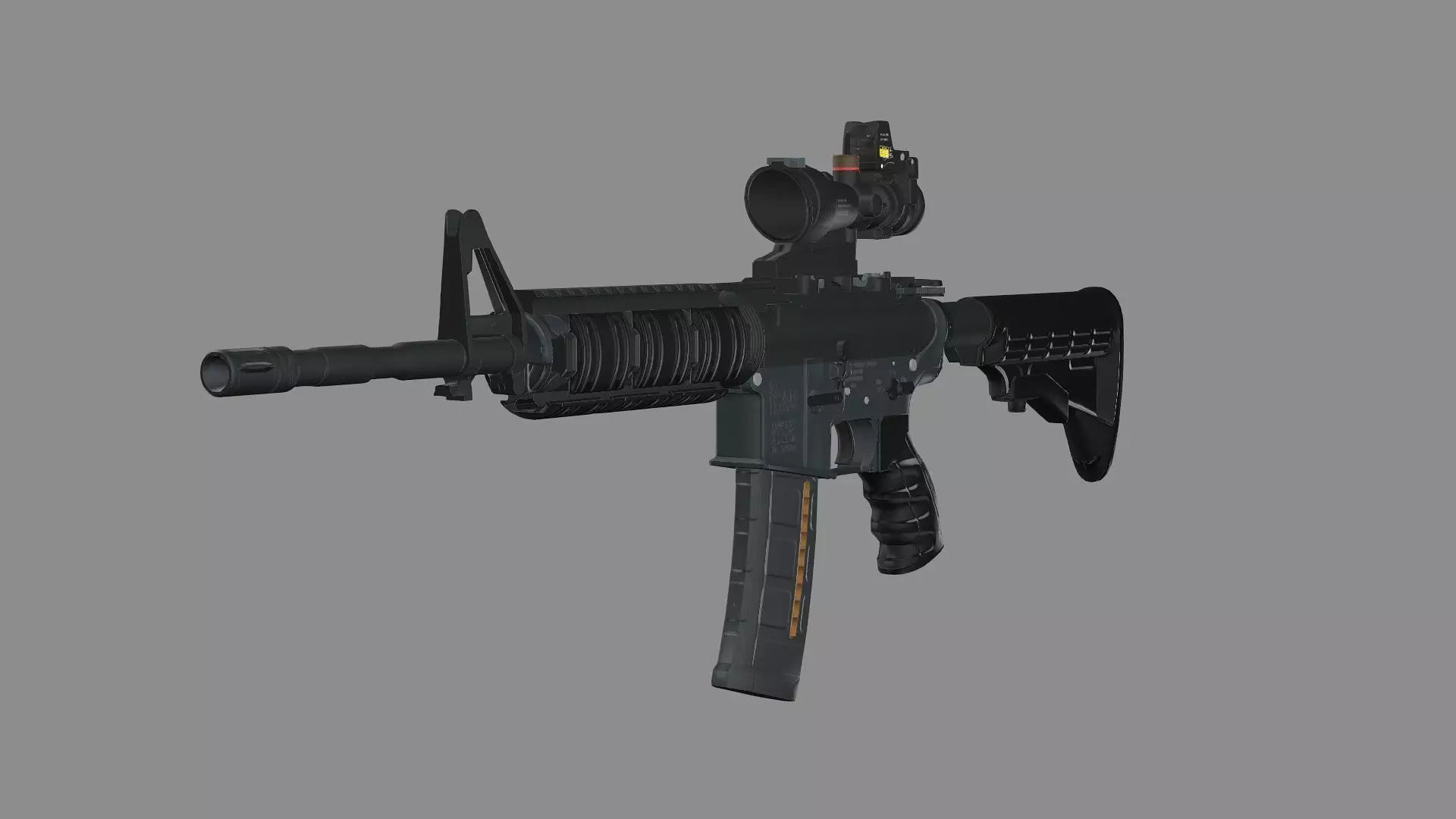 Tactical Modular Assault HK437 Low-Poly 3D Model Low-poly 3D model_2