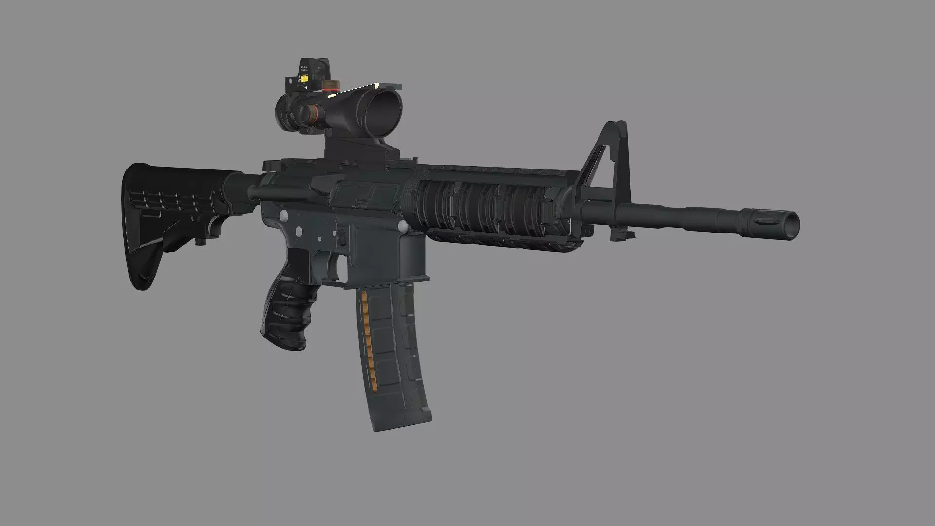 Tactical Modular Assault HK437 Low-Poly 3D Model Low-poly 3D model_4