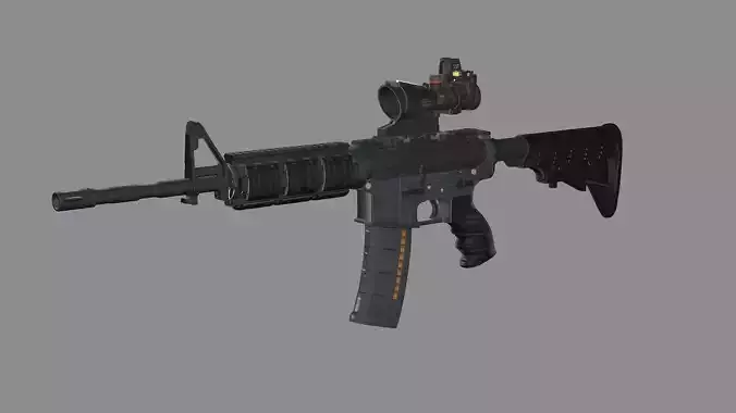 Tactical Modular Assault HK437 Low-Poly 3D Model