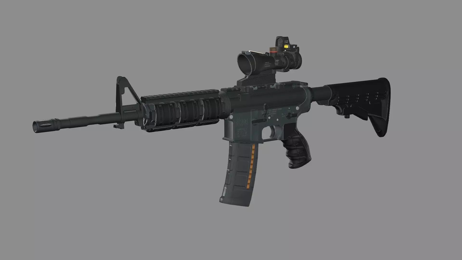 Tactical Modular Assault HK437 Low-Poly 3D Model Low-poly 3D model_0