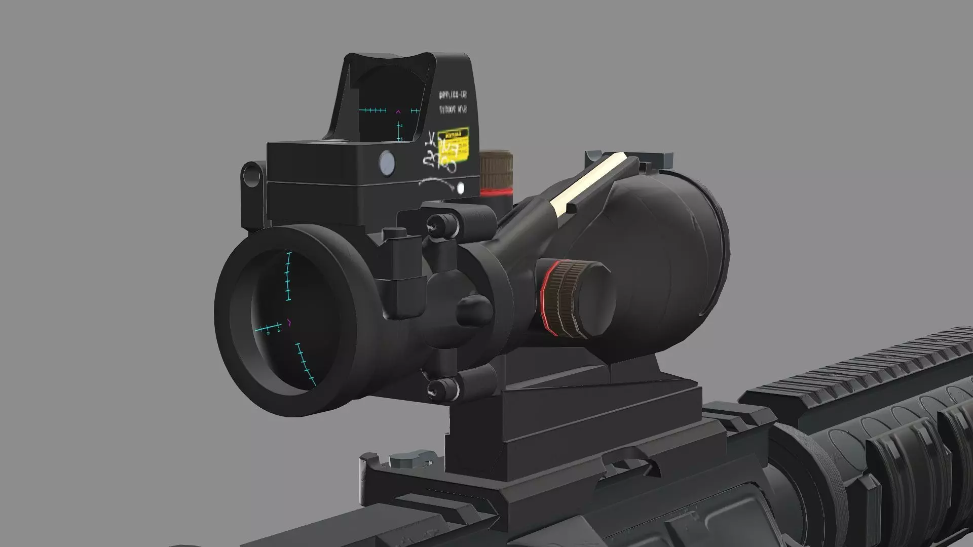 Tactical Modular Assault HK437 Low-Poly 3D Model Low-poly 3D model_6