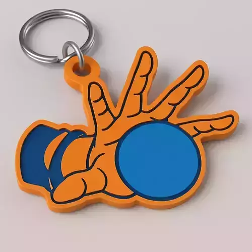 Goku Kamehameha Hand Keychain 