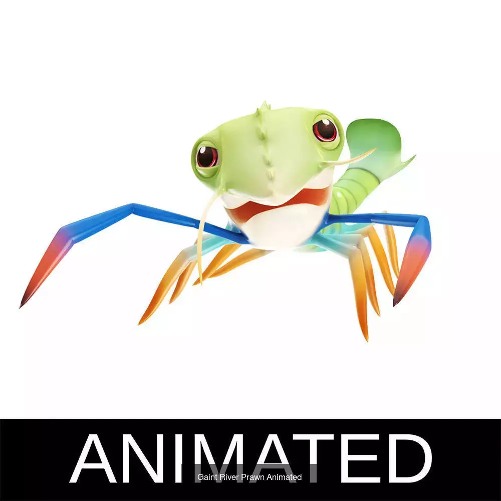 Low poly rigged and animated Aquatic animals Collection  _33