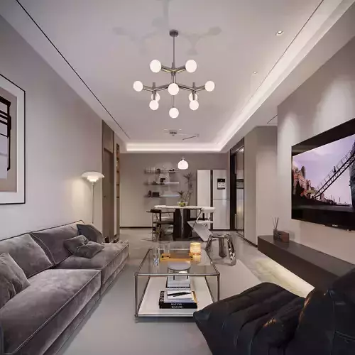 Modern living room dining room bedroom interior scenes 147