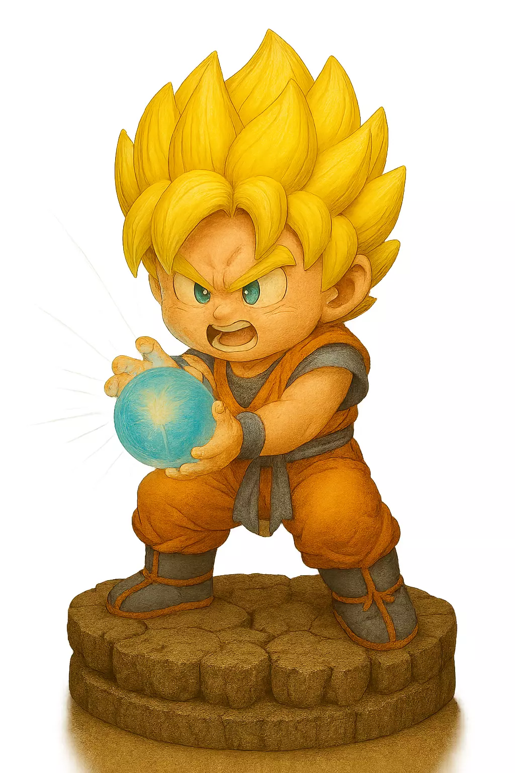 Goku Super Saiyan Kamehameha Pose 3D print model