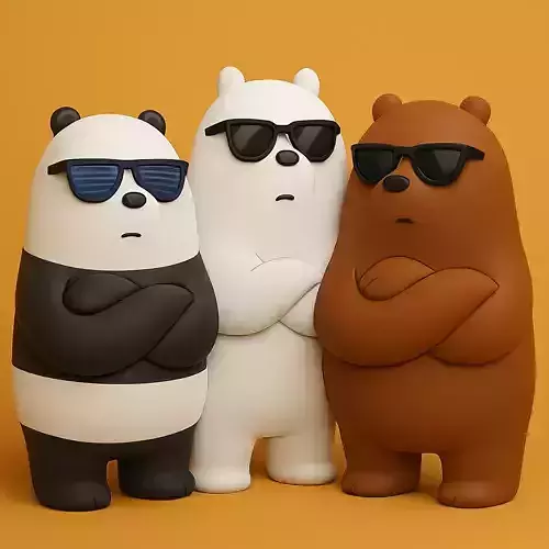 We Bare Bears with Sunglasses