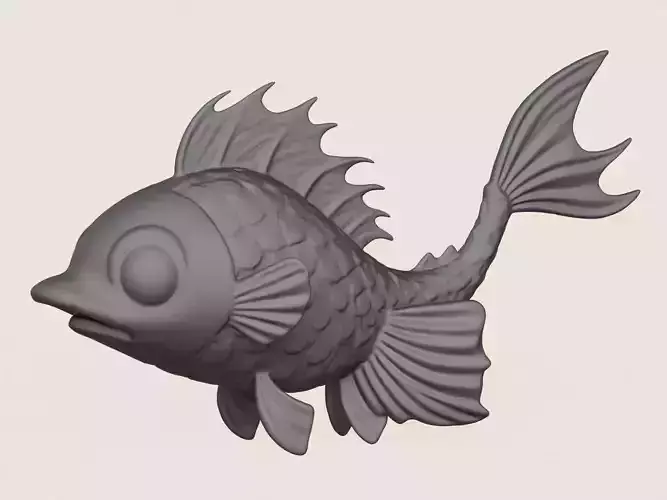 Fish 07 Print Ready 3D Model