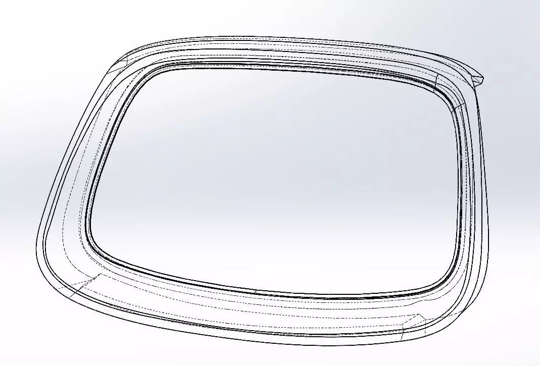 Subaru Impreza front grill surround 3D print model_8