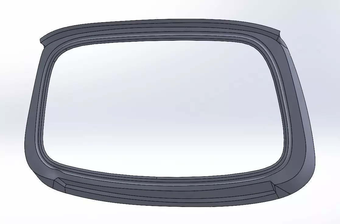 Subaru Impreza front grill surround 3D print model_6