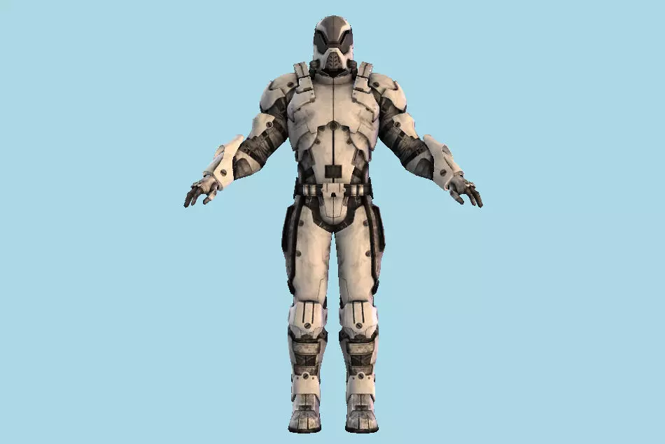 Mass Effect Robot 3D Model Free low-poly 3D model_12