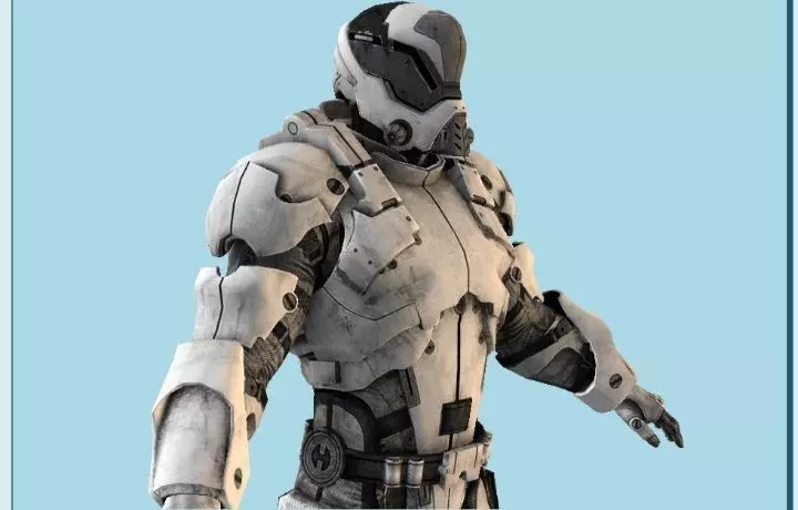 Mass Effect Robot 3D Model Free low-poly 3D model_10