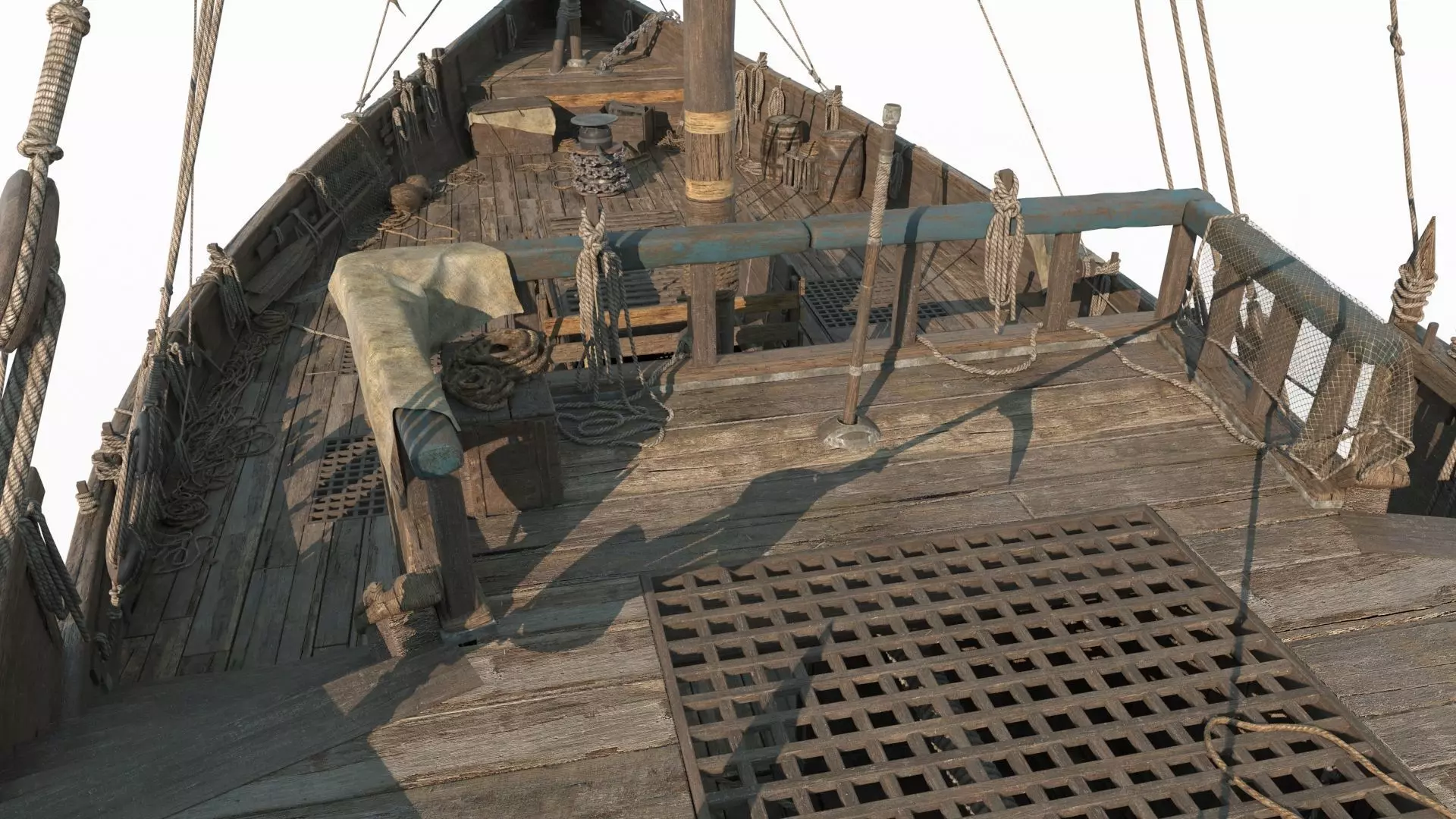 Ancient large sailboats 3D model_1