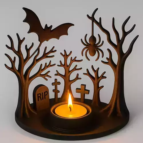Haunted Candle Holder Shadow Map Edition