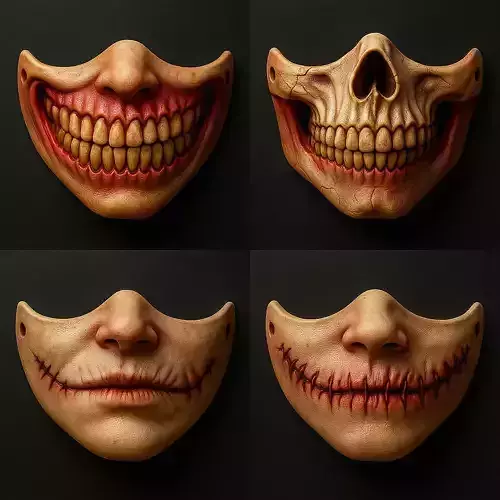 Evil Smiles  Half-Face Mask Collection