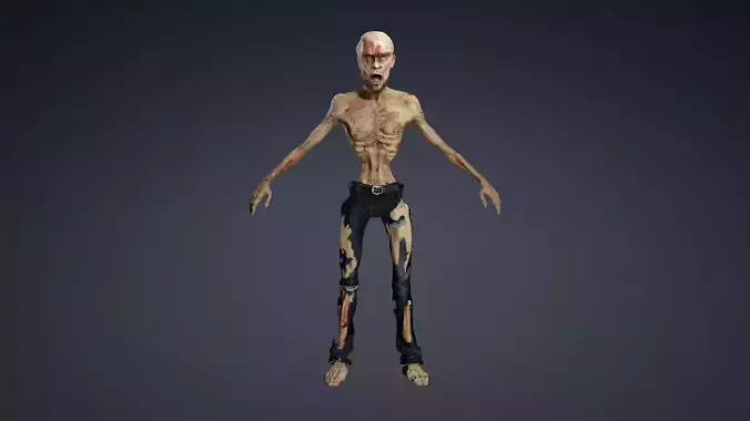 Zombie Mutant Undead -  Rigged and Blendshapes