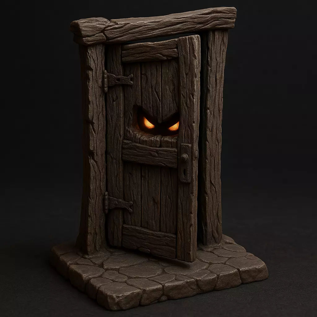 The Haunted Door Spooky Halloween 3D Model 3D print model