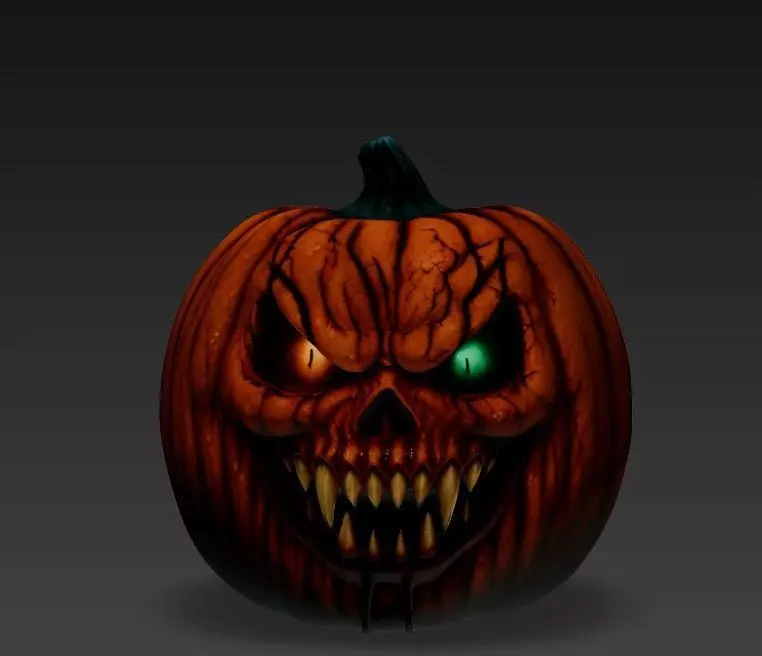 Haunted Halloween Pumpkin 3D print model_3