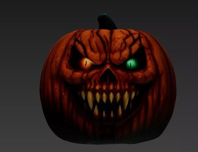 Haunted Halloween Pumpkin 3D print model_2