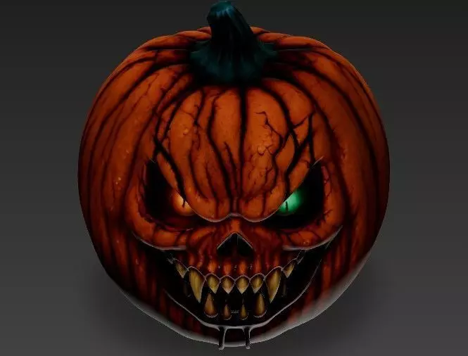 Haunted Halloween Pumpkin 3D print model_1