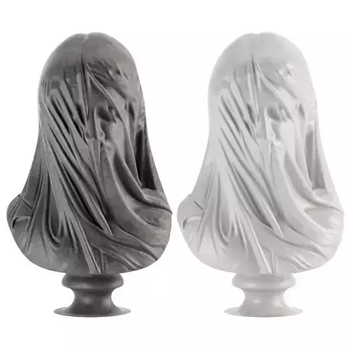 The Veiled Virgin Sculpture Woman 3D model