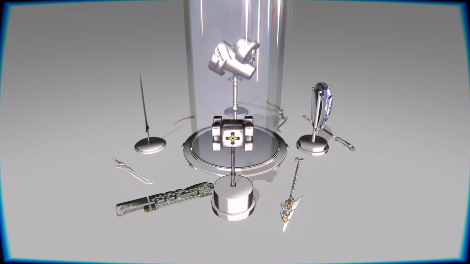 Melee Megapack 10 Core Melee Weapons Low-poly 3D model_5