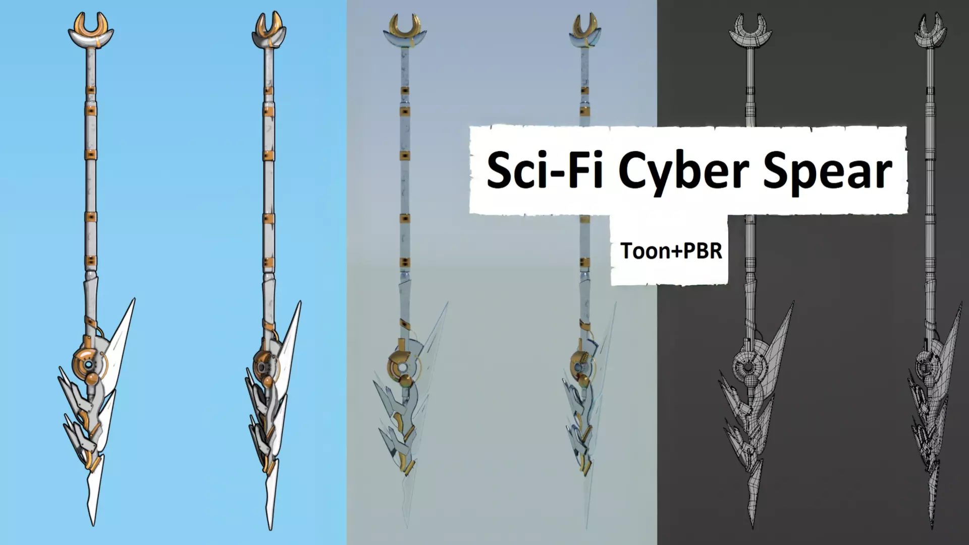 Melee Megapack 10 Core Melee Weapons Low-poly 3D model_36