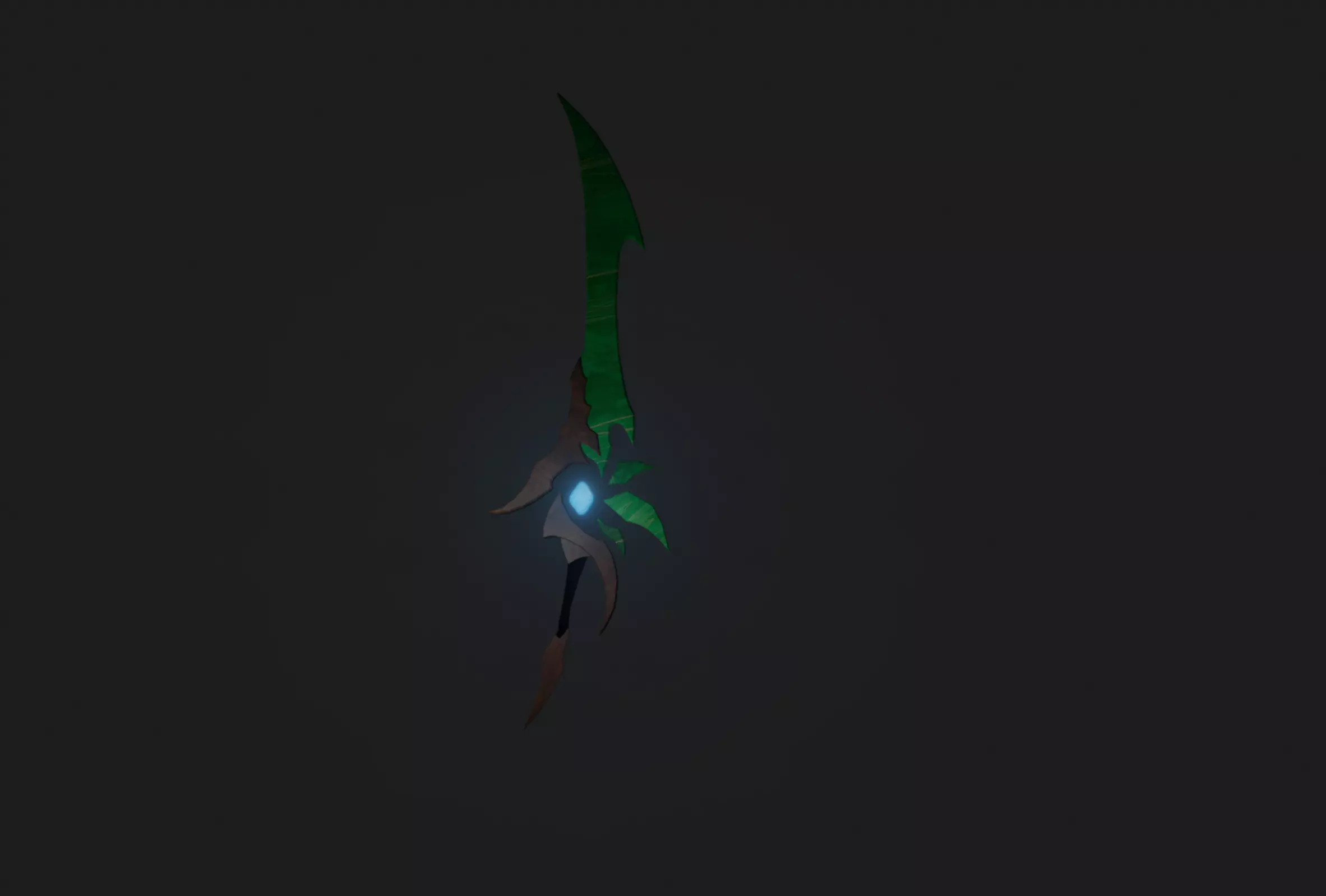 Fantasy Sword  Game Ready Low Poly Weapon Low-poly 3D model_0