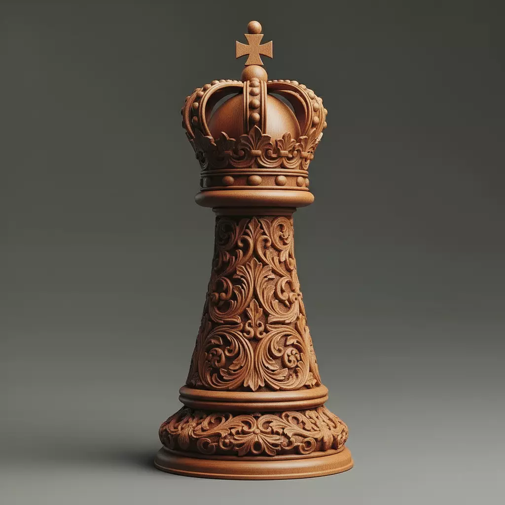Royal Throne King Chess Piece 3D print model_0
