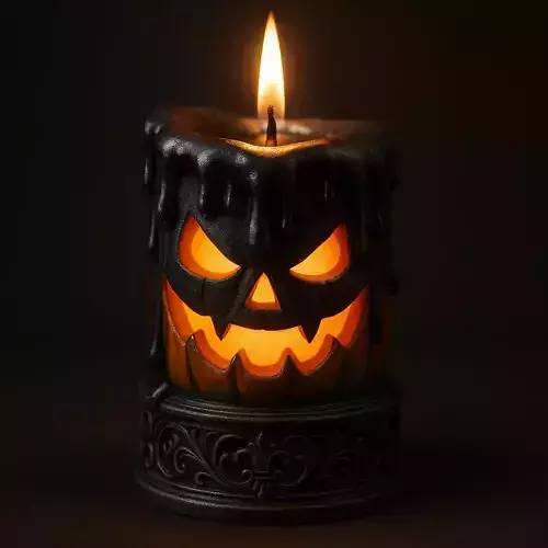 Gothic Pumpkin Candle Holder