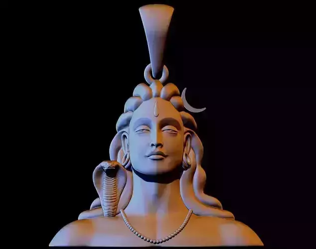 Adiyogi shiva half 3D