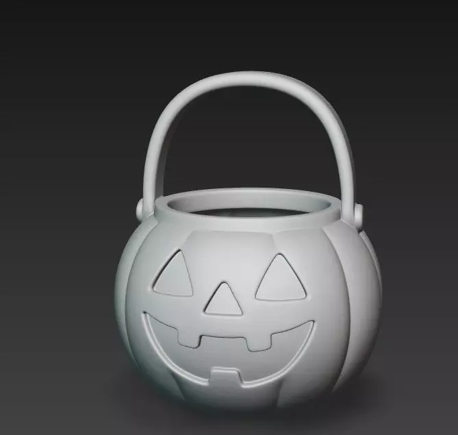 Trick-or Treat Pumpkin Basket 3D print model_2