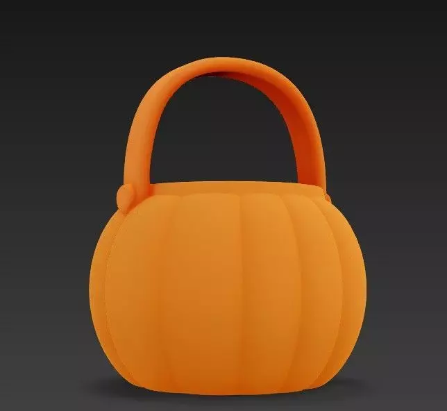 Trick-or Treat Pumpkin Basket 3D print model_3