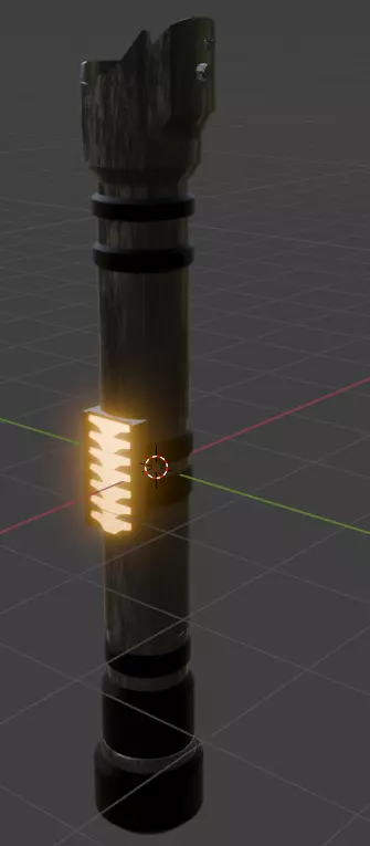 VoidSaber - Custom Lightsaber with cracked kyber looking blade Low-poly 3D model_1