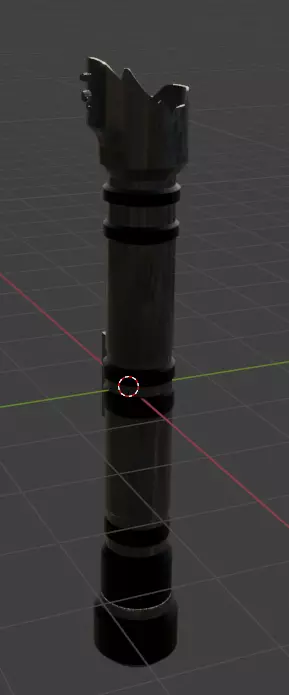 VoidSaber - Custom Lightsaber with cracked kyber looking blade Low-poly 3D model_5