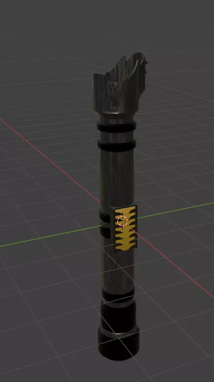 VoidSaber - Custom Lightsaber with cracked kyber looking blade Low-poly 3D model_0