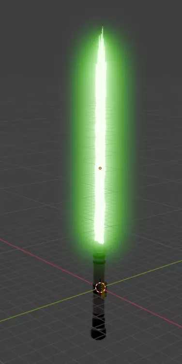 VoidSaber - Custom Lightsaber with cracked kyber looking blade Low-poly 3D model_2