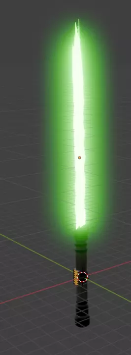 VoidSaber - Custom Lightsaber with cracked kyber looking blade Low-poly 3D model_3