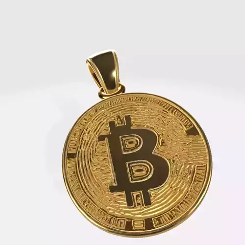 BTC Crypto Pendant Keychain 1