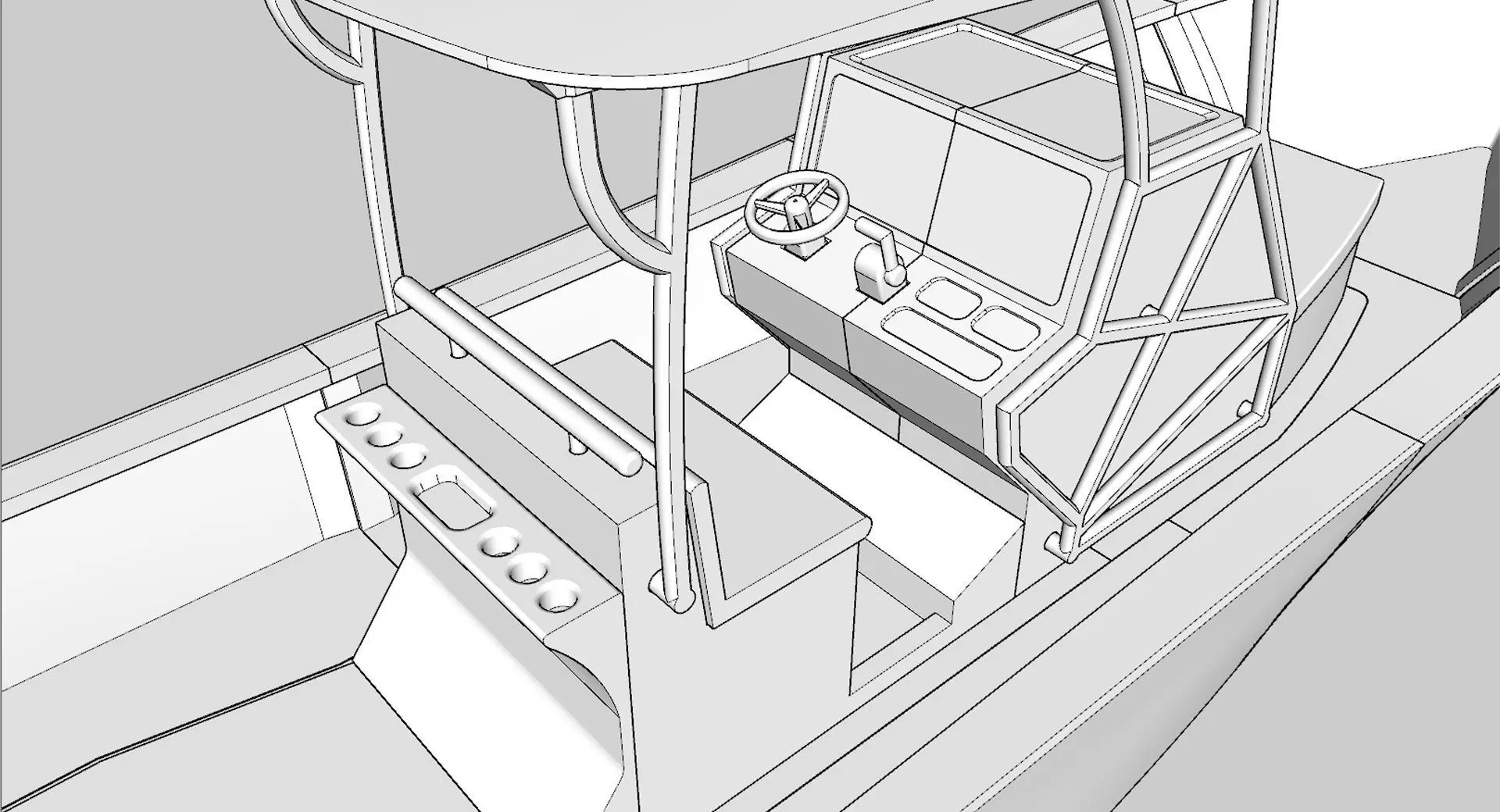 RC Center Console Fishing Boat 3D print model_8