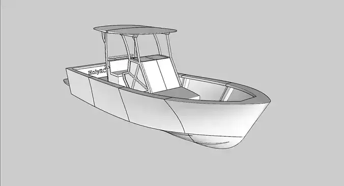 RC Center Console Fishing Boat 3D print model RC Center Console Fishing Boat 3D print model
