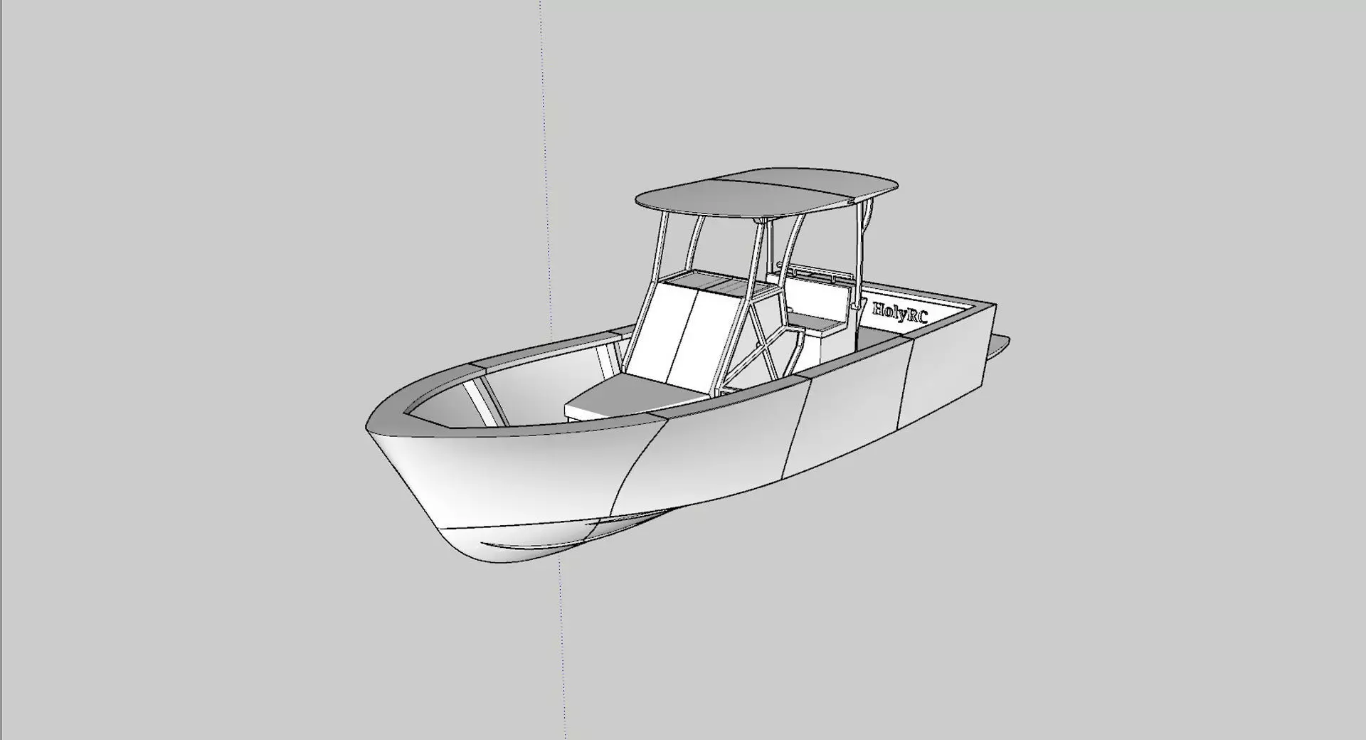 RC Center Console Fishing Boat 3D print model_14