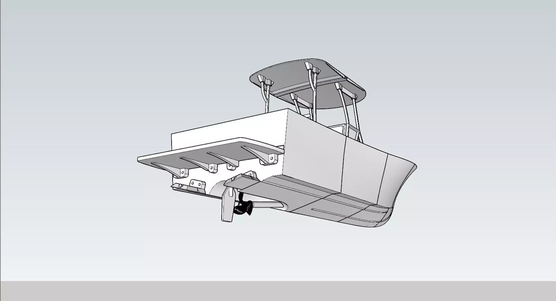 RC Center Console Fishing Boat 3D print model_9