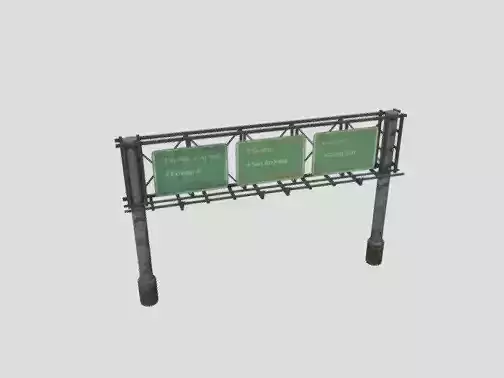 Metal road billboard single sided