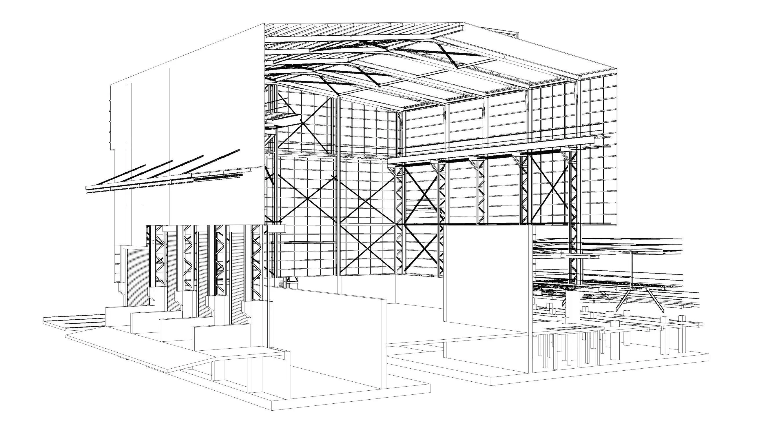 Industrial building in section cut 25i31 3D model_7