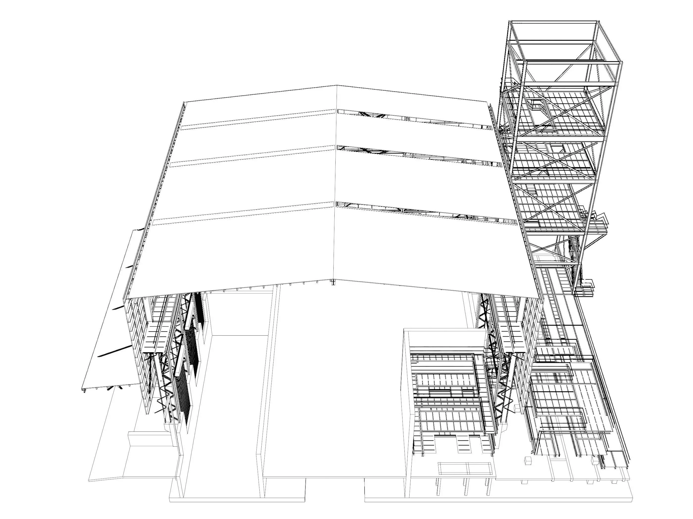 Industrial building in section cut 25i31 3D model_9