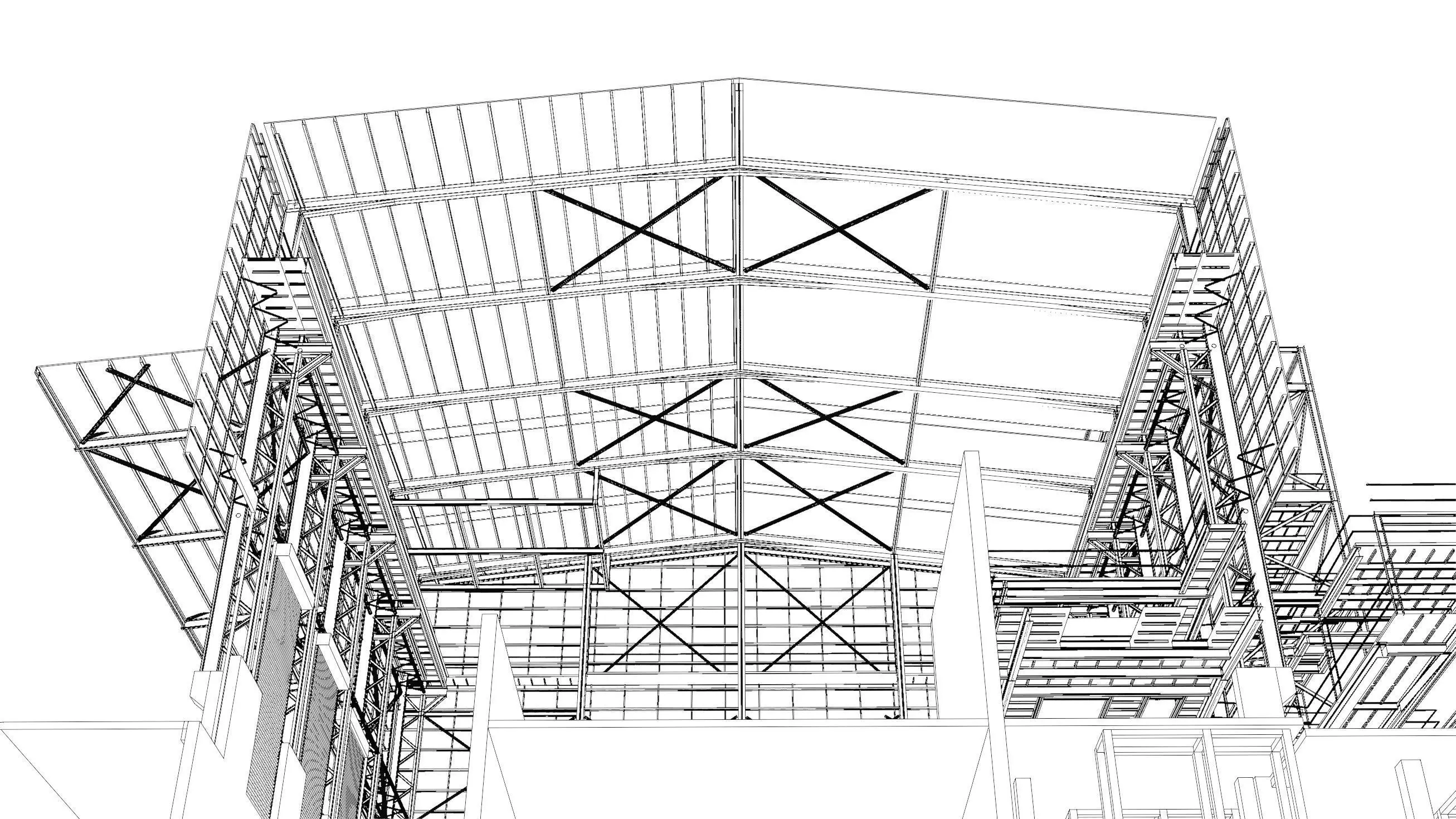 Industrial building in section cut 25i31 3D model_8