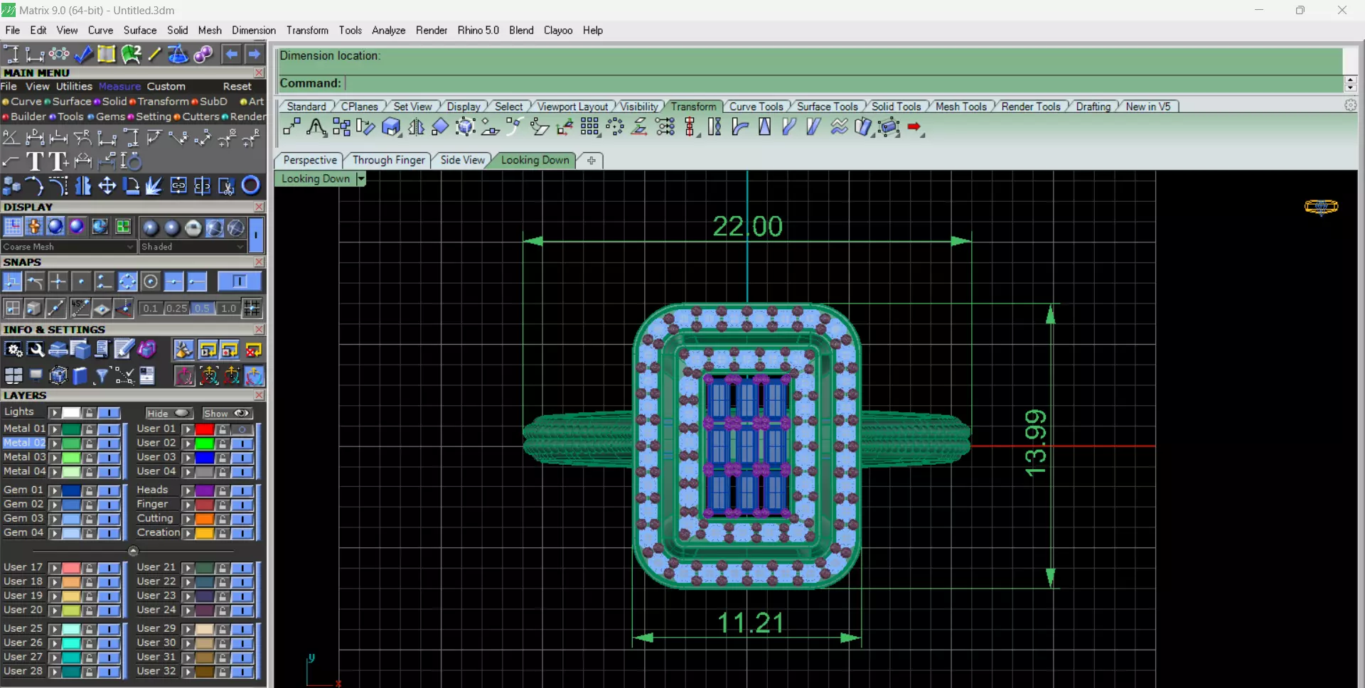 baguette ring 3D print model_5